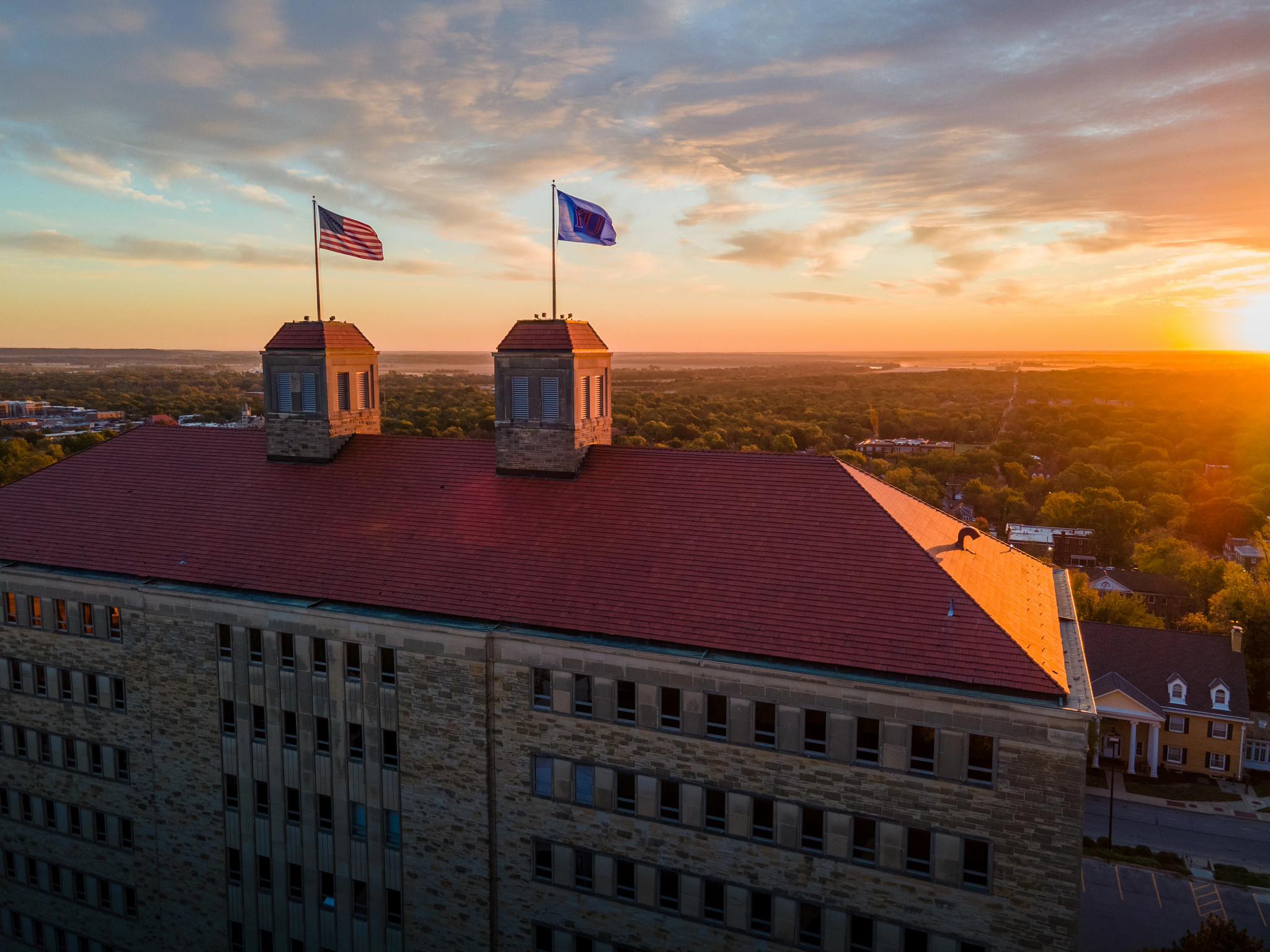 Fraser Hall at sunset