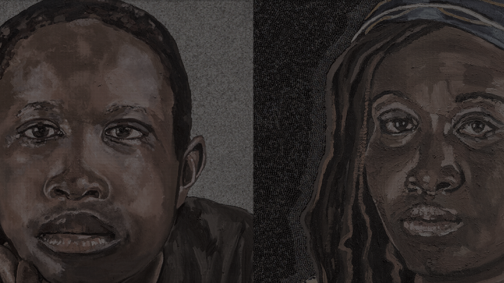 portraits of Atem Akuei and Rebecca Kothis Kuany Mabior